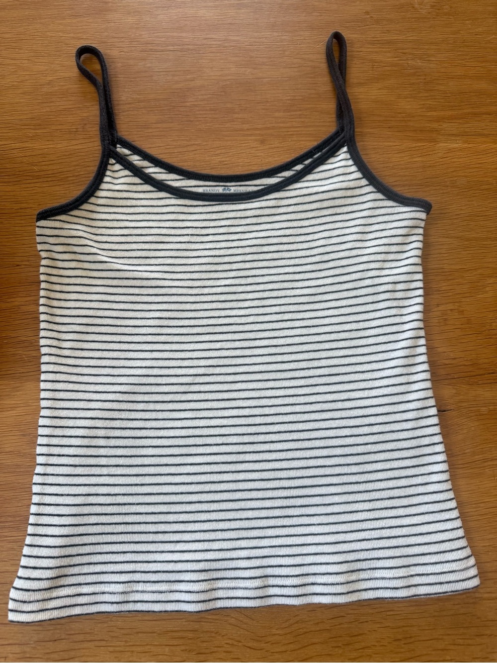 Brandy Melville Striped Knit Cami Tank Top - Black & White